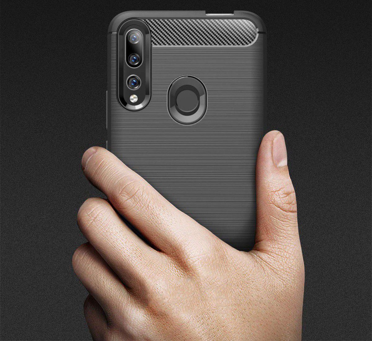 Huawei P Smart Z Geborsteld TPU Hoesje Zwart afbeelding 6