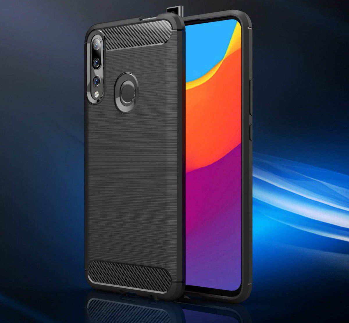 Huawei P Smart Z Geborsteld TPU Hoesje Zwart afbeelding 7