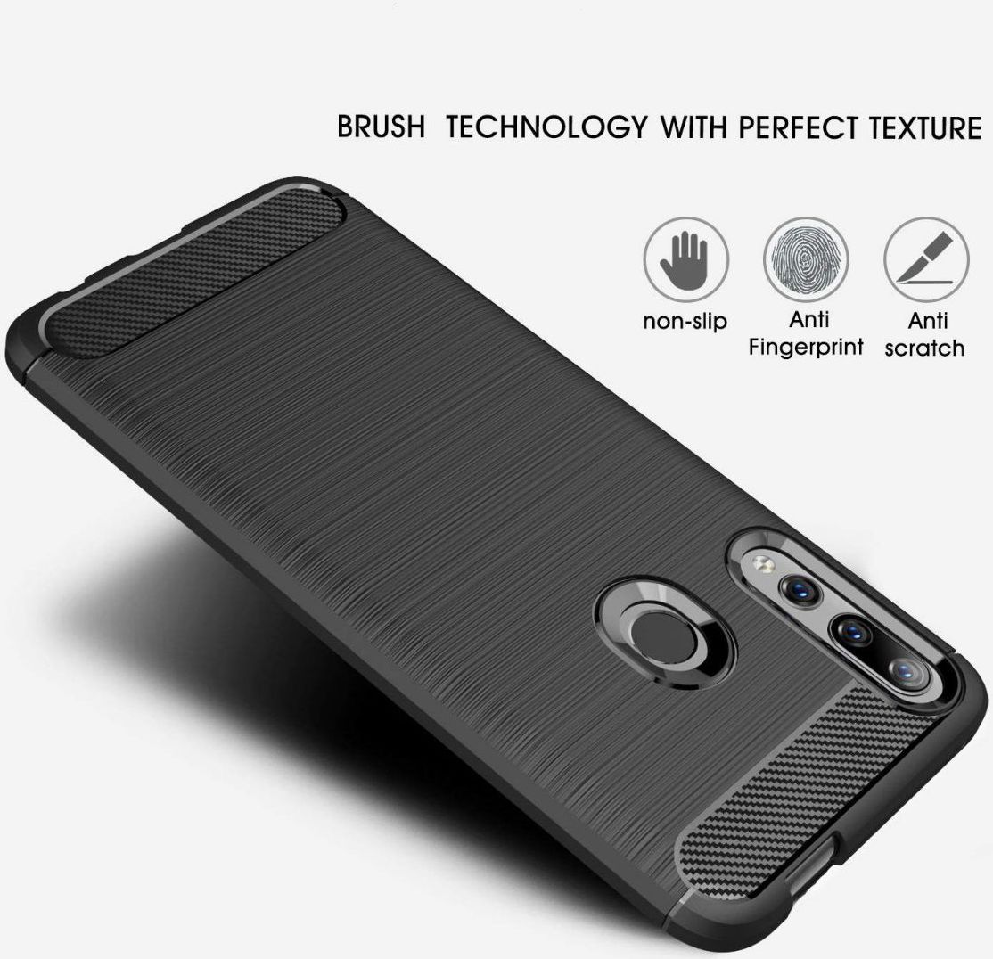Huawei P Smart Z Geborsteld TPU Hoesje Zwart afbeelding 8