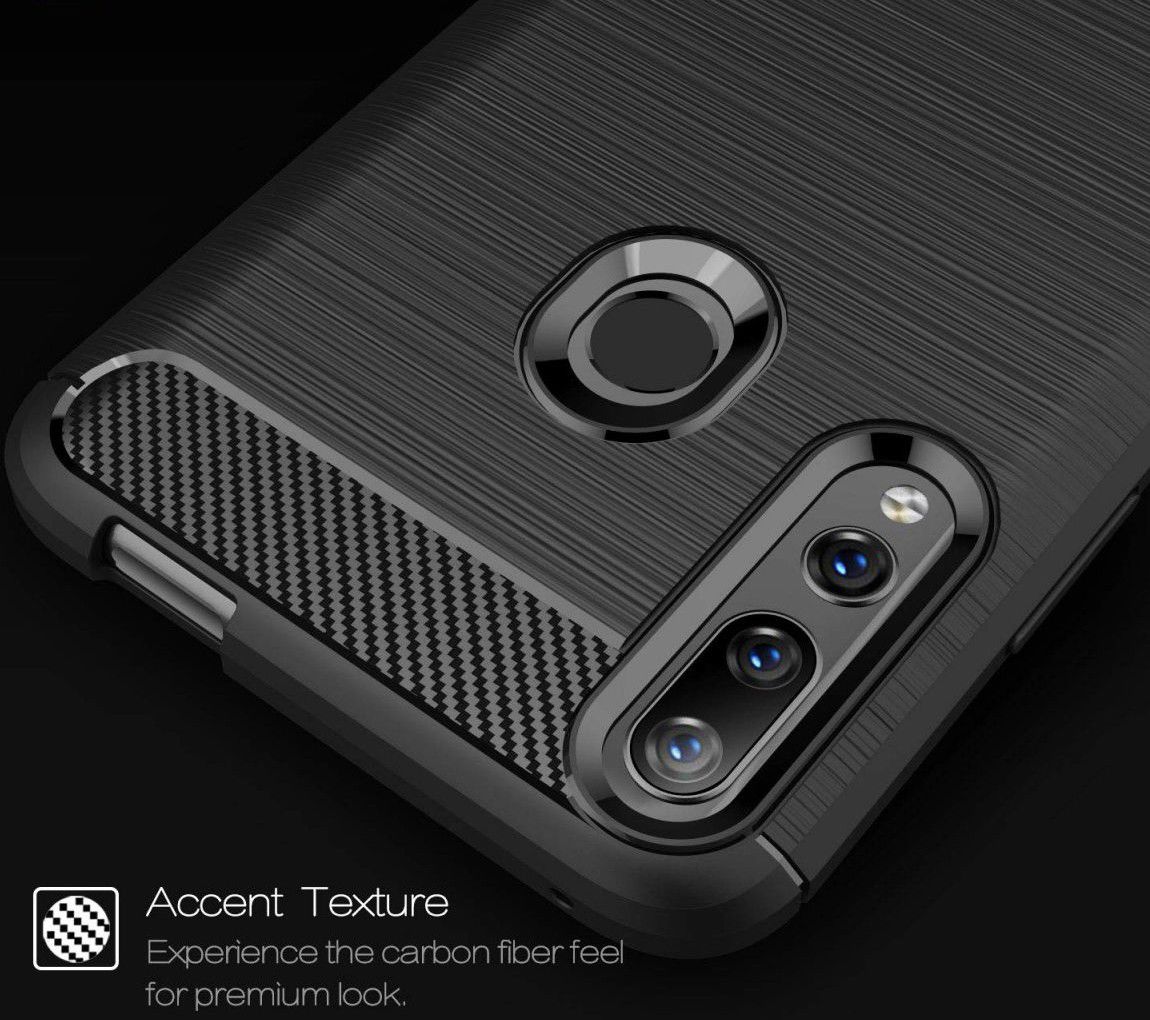 Huawei P Smart Z Geborsteld TPU Hoesje Zwart afbeelding 9