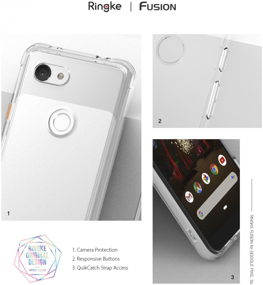 Ringke Fusion Google Pixel 3A Hoesje Transparant afbeelding 7