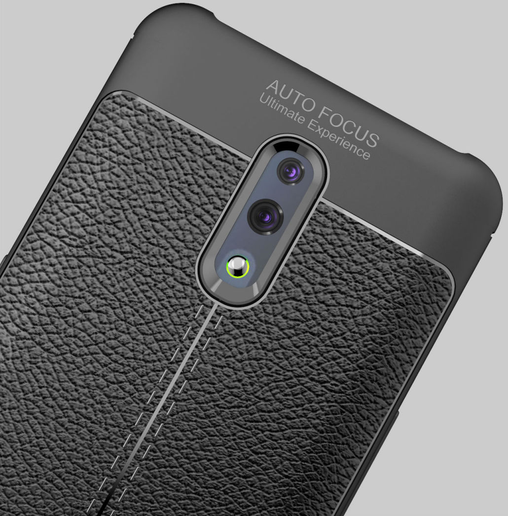 Oppo Reno TPU Hoesje met Leren Textuur Blauw afbeelding 10