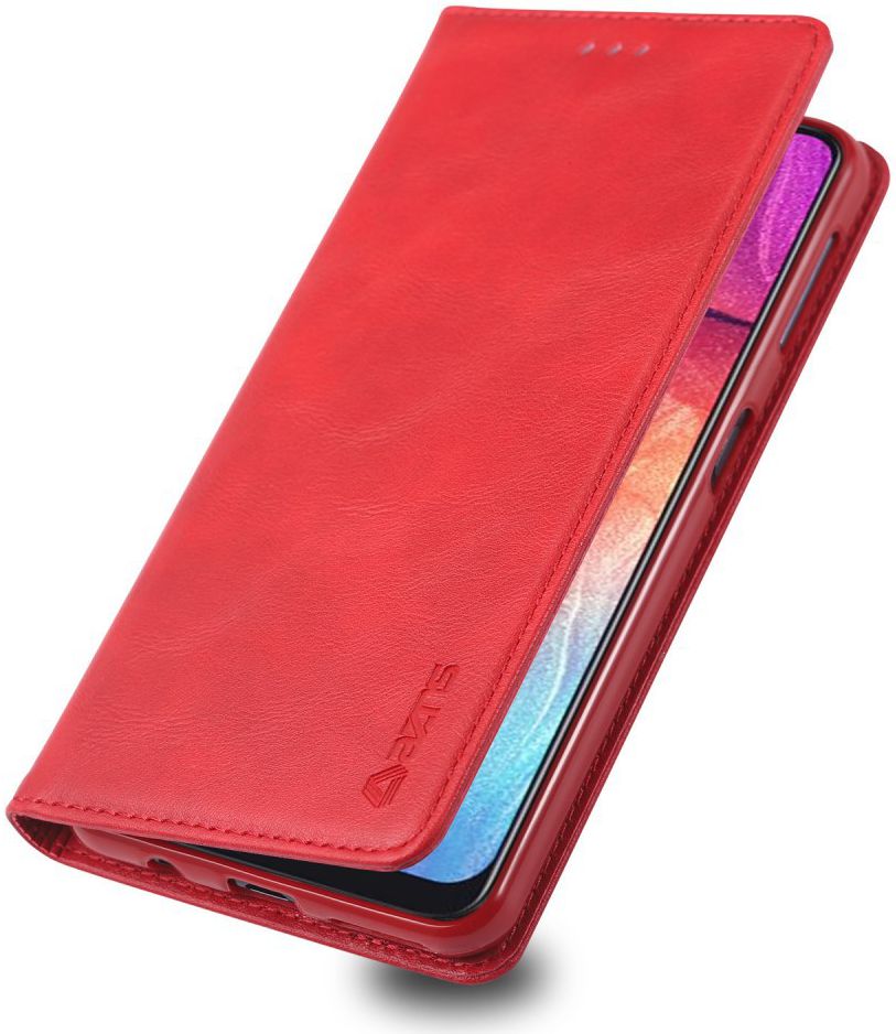 AZNS Samsung Galaxy A70 Portemonnee Stand Hoesje Rood afbeelding 1
