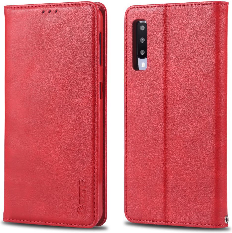 AZNS Samsung Galaxy A70 Portemonnee Stand Hoesje Rood afbeelding 4