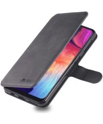 AZNS Samsung Galaxy A70 Wallet Stand Hoesje Zwart