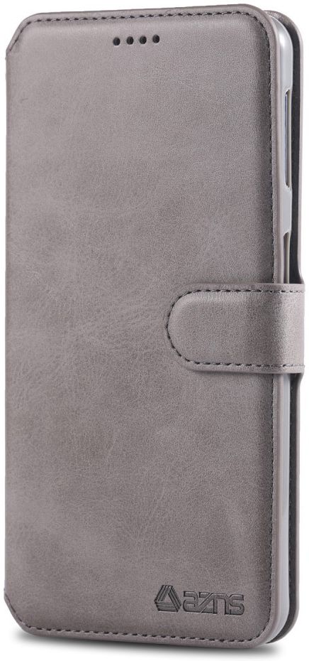 AZNS Samsung Galaxy A70 Wallet Stand Hoesje Grijs afbeelding 3