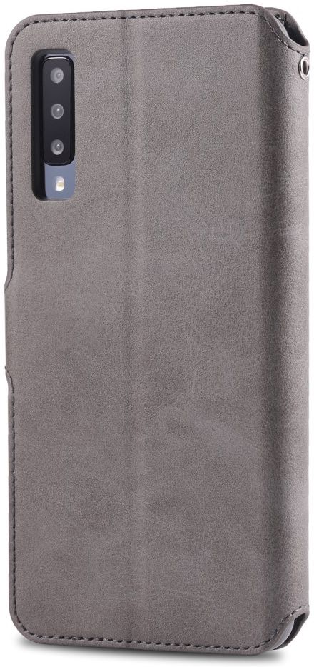 AZNS Samsung Galaxy A70 Wallet Stand Hoesje Grijs afbeelding 4
