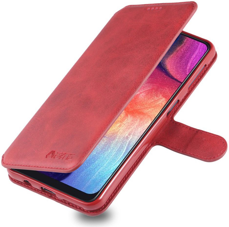 AZNS Samsung Galaxy A70 Wallet Stand Hoesje Rood afbeelding 1