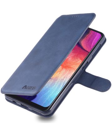 AZNS Samsung Galaxy A70 Wallet Stand Hoesje Blauw Hoesjes