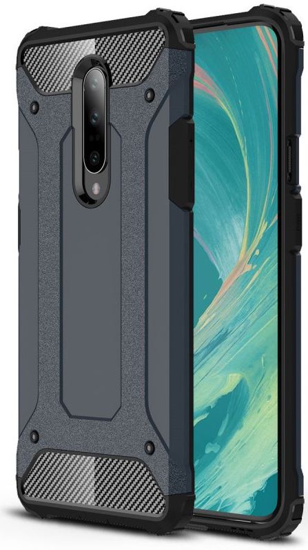 OnePlus 7 Pro Hybride Hoesje Donker Blauw afbeelding 1