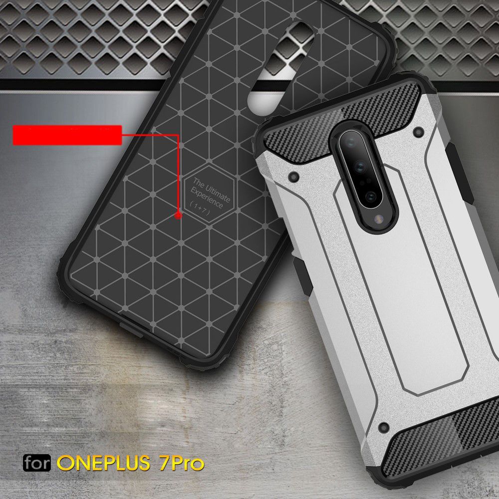 OnePlus 7 Pro Hybride Hoesje Donker Blauw afbeelding 3