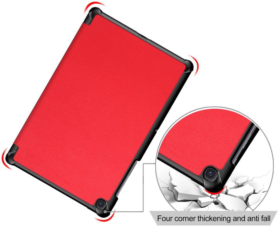 Samsung Galaxy Tab S5e Hoes Tri-Fold Rood afbeelding 5