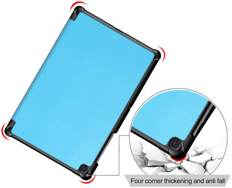 Samsung Galaxy Tab S5e Hoes Tri-Fold Blauw afbeelding 5