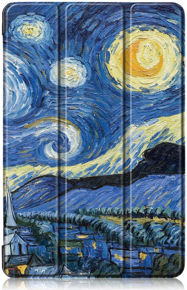 Samsung Galaxy Tab S5e Hoes Tri-Fold met Starry Night Print afbeelding 6