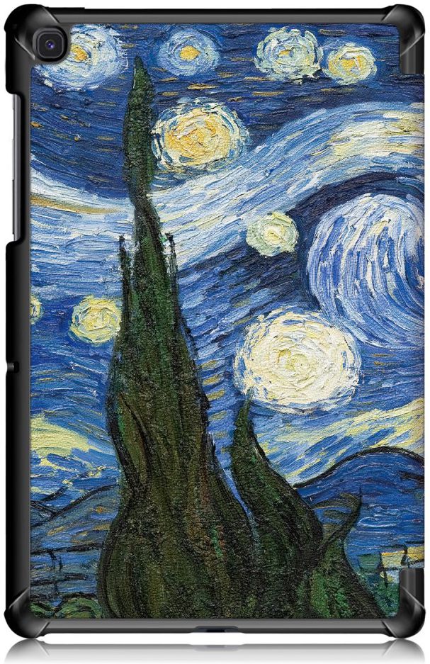 Samsung Galaxy Tab S5e Hoes Tri-Fold met Starry Night Print afbeelding 7