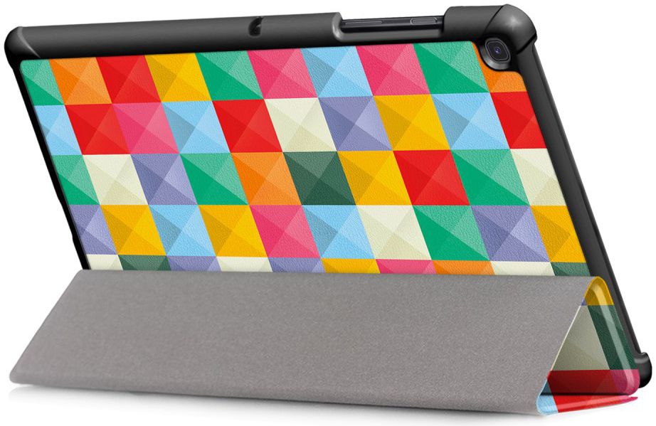 Samsung Galaxy Tab S5e Tri-Fold Hoes met Triangles Print afbeelding 2