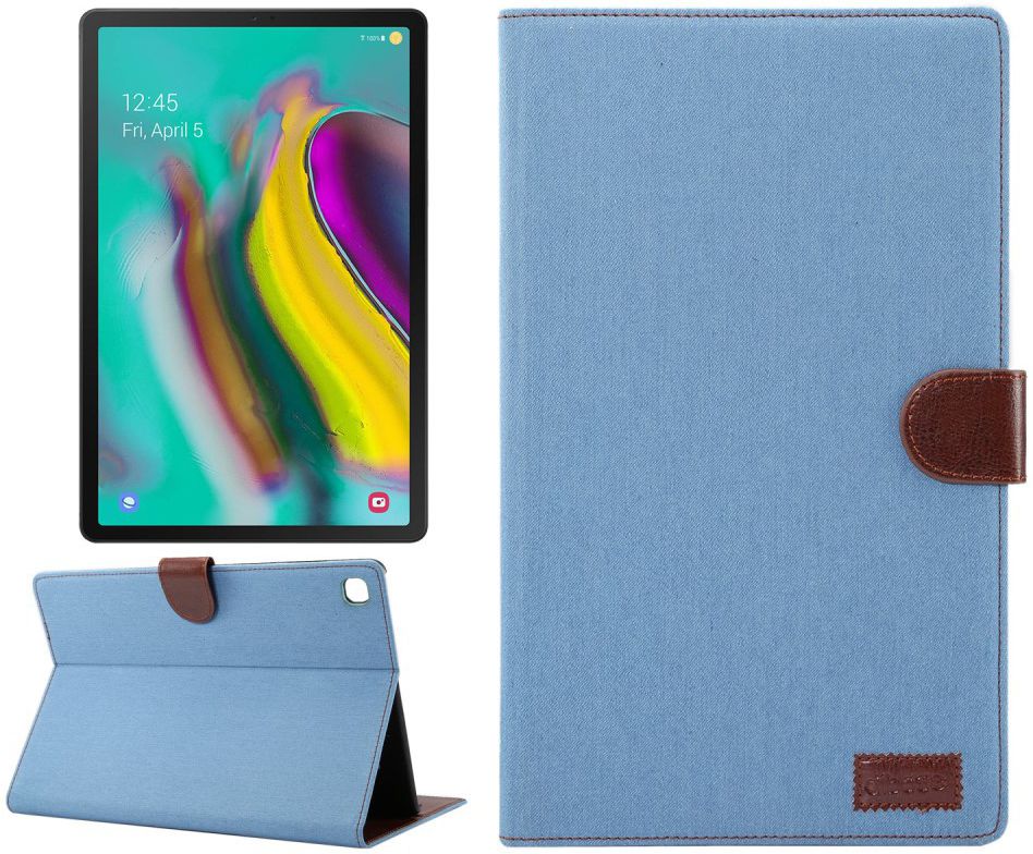 Samsung Galaxy Tab S5e Jeans Portemonnee Hoes afbeelding 7