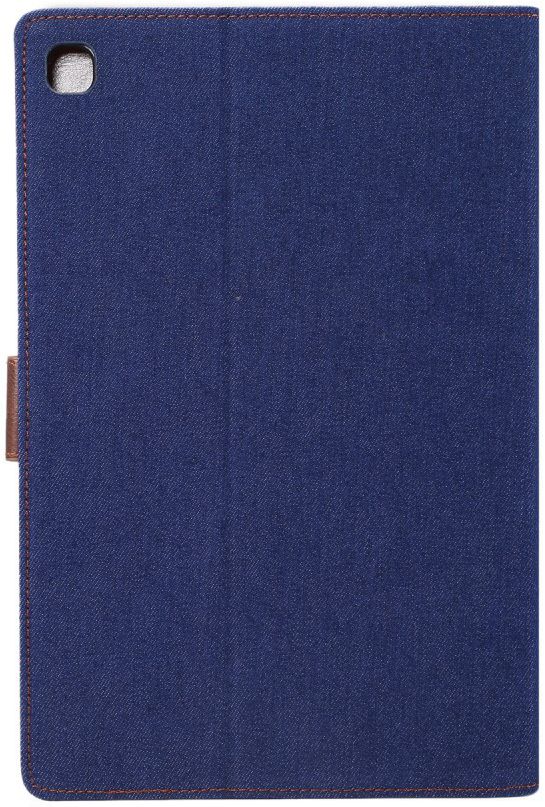 Samsung Galaxy Tab S5e Jeans Portemonnee Hoes Donker Blauw afbeelding 6