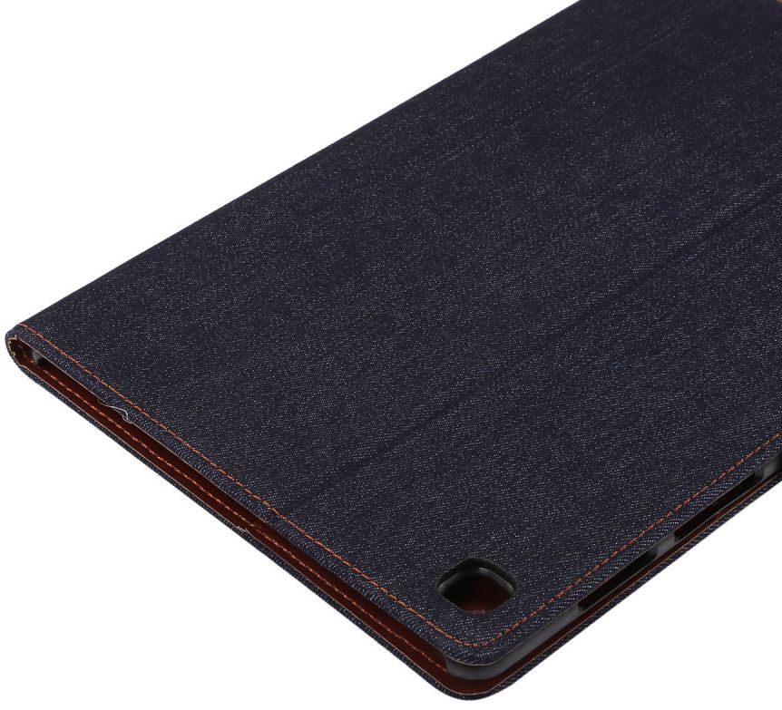 Samsung Galaxy Tab S5e Jeans Portemonnee Hoes Zwart afbeelding 5