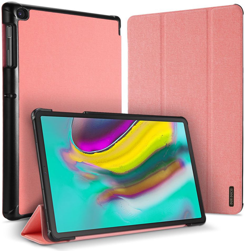 Dux Ducis Domo Series Samsung Galaxy Tab S5e Tri-fold Hoes Roze afbeelding 1