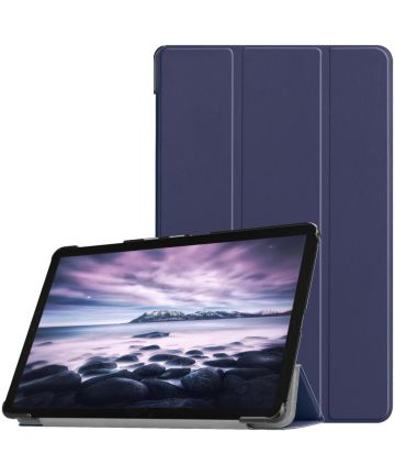 Samsung Galaxy Tab A 10.5 (2018) Tri-Fold Hoes Donker Blauw Hoesjes