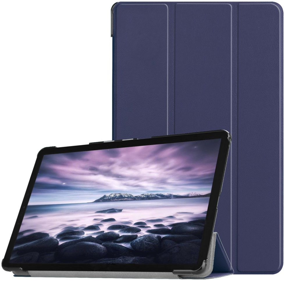Samsung Galaxy Tab A 10.5 (2018) Tri-Fold Hoes Donker Blauw afbeelding 1