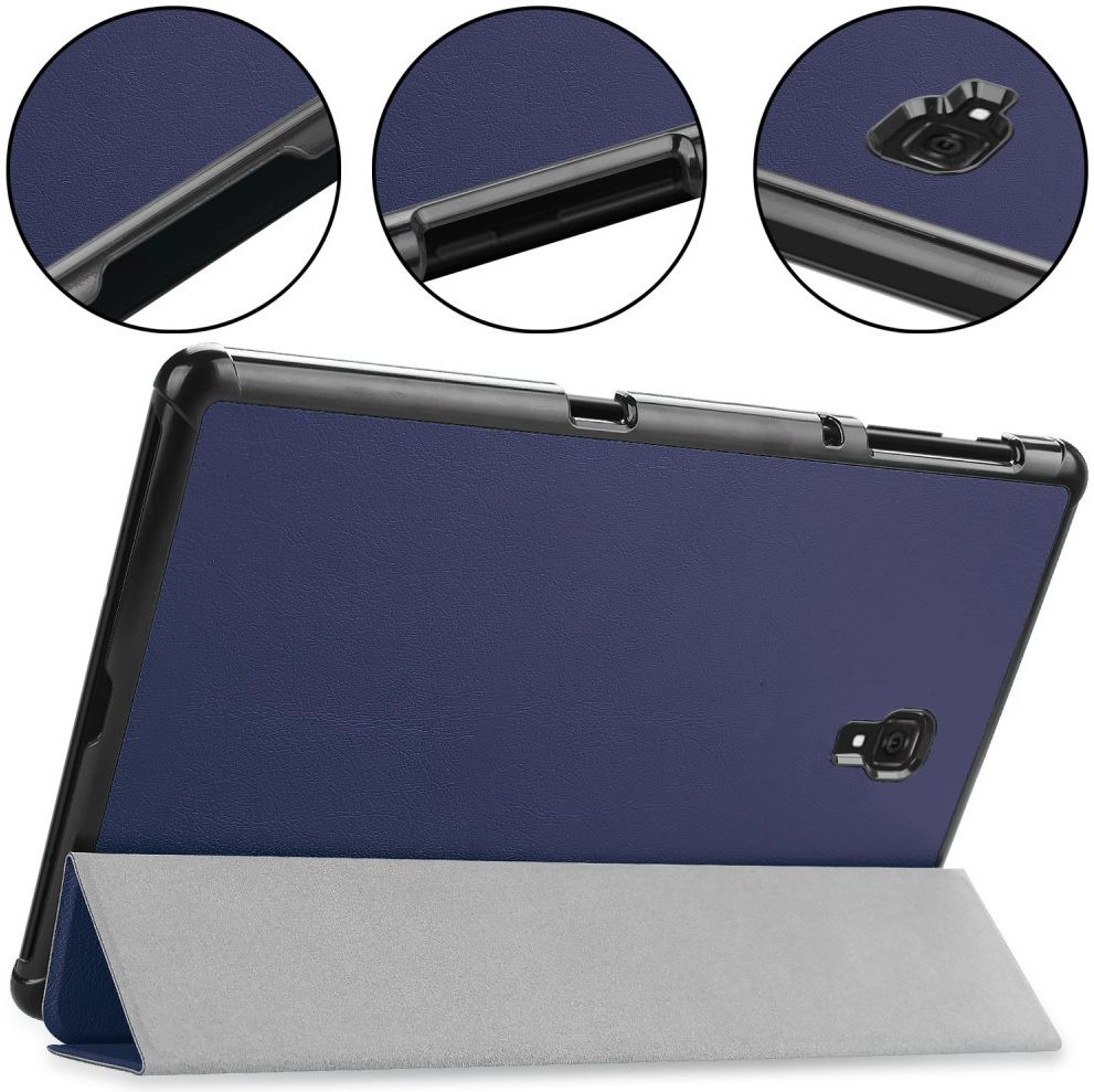 Samsung Galaxy Tab A 10.5 (2018) Tri-Fold Hoes Donker Blauw afbeelding 2