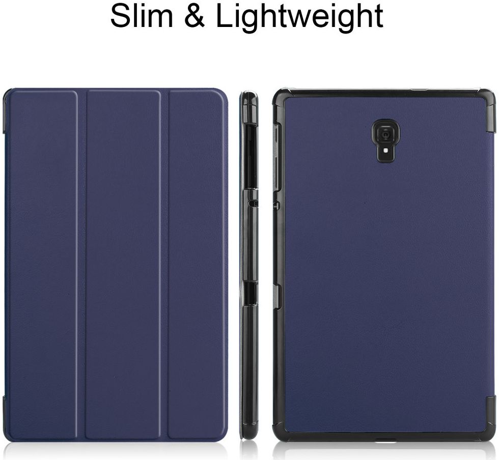 Samsung Galaxy Tab A 10.5 (2018) Tri-Fold Hoes Donker Blauw afbeelding 3