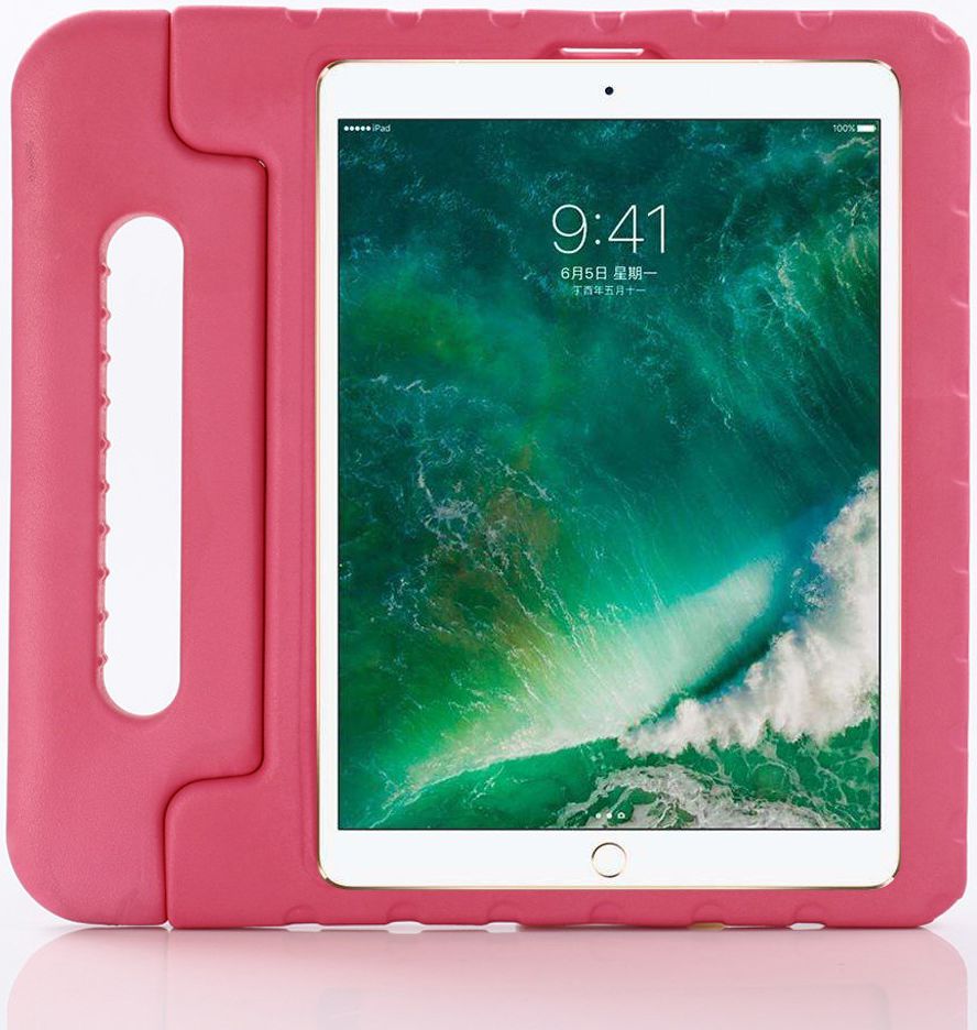 Apple iPad Pro 12.9 (2018) Kinder Tablethoes met Handvat Roze afbeelding 1