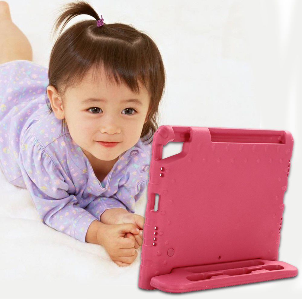 Apple iPad Pro 12.9 (2018) Kinder Tablethoes met Handvat Roze afbeelding 2