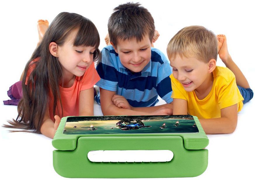Samsung Galaxy Tab A 10.5 (2018) Kinder Tablethoes met Handvat Groen afbeelding 2