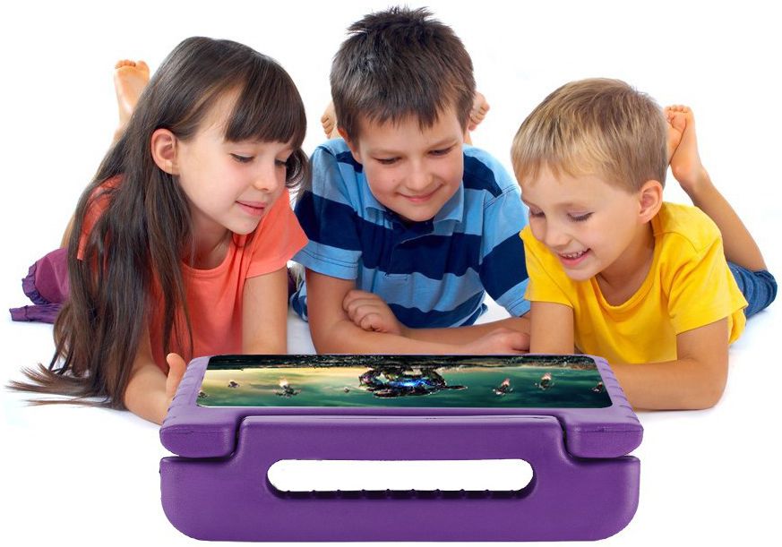 Samsung Galaxy Tab A 10.5 (2018) Kinder Tablethoes met Handvat Paars afbeelding 2