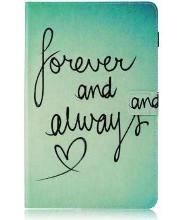 Samsung Galaxy Tab A 10.5 (2018) Portemonnee Print Hoes Quote Hoesjes