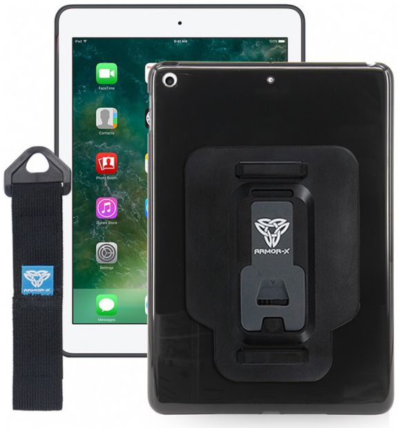 Armor X PXT-Series Apple iPad 2017 / 2018 / Air / Air 2 Hoes Zwart afbeelding 1