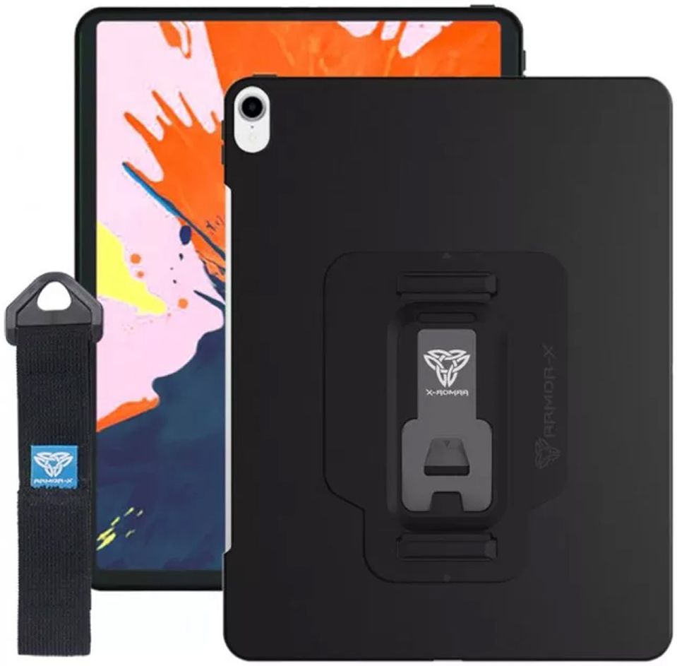 Armor X PXT-Series Apple iPad Pro 12.9 (2018) Impact TPU Hoes Zwart afbeelding 1