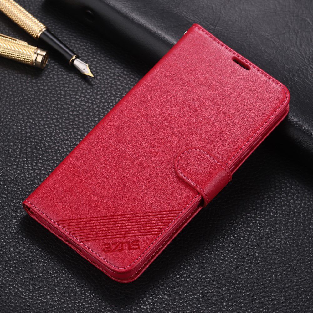 AZNS Huawei P Smart (2019) Portemonnee Stand Hoesje Rood afbeelding 5