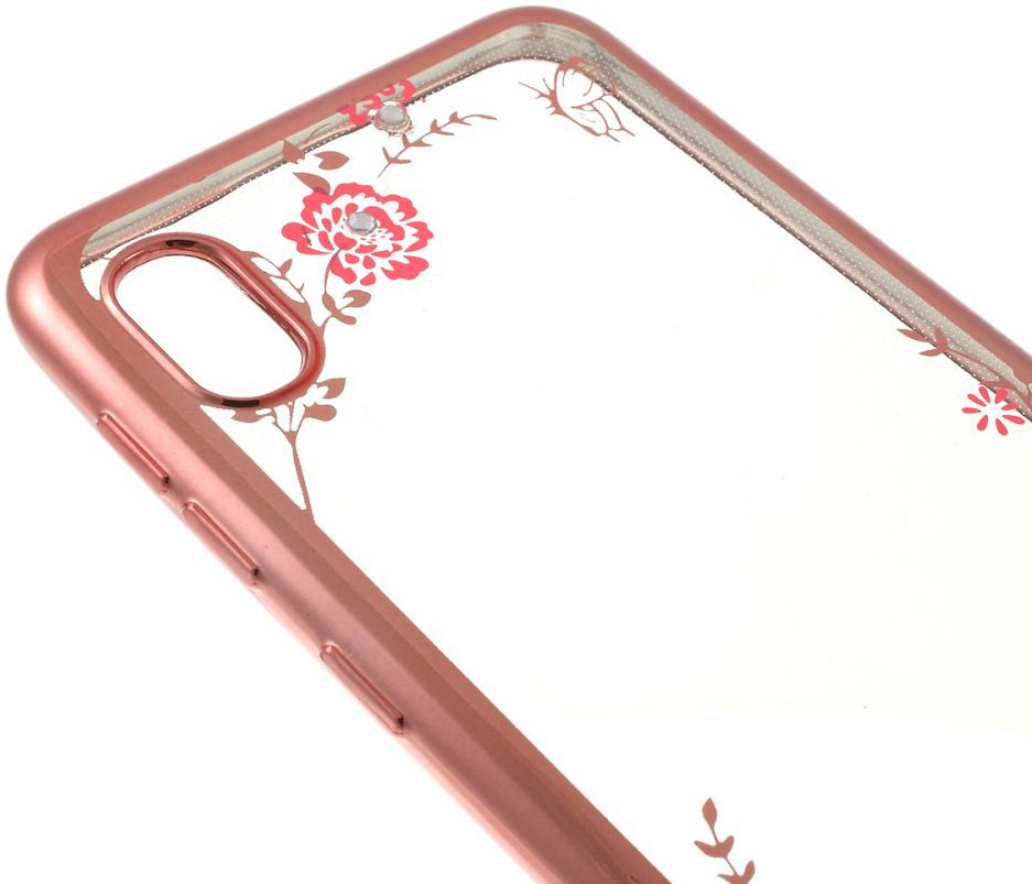 Transparante Samsung Galaxy A10 Hoesje met Bloem Print afbeelding 4