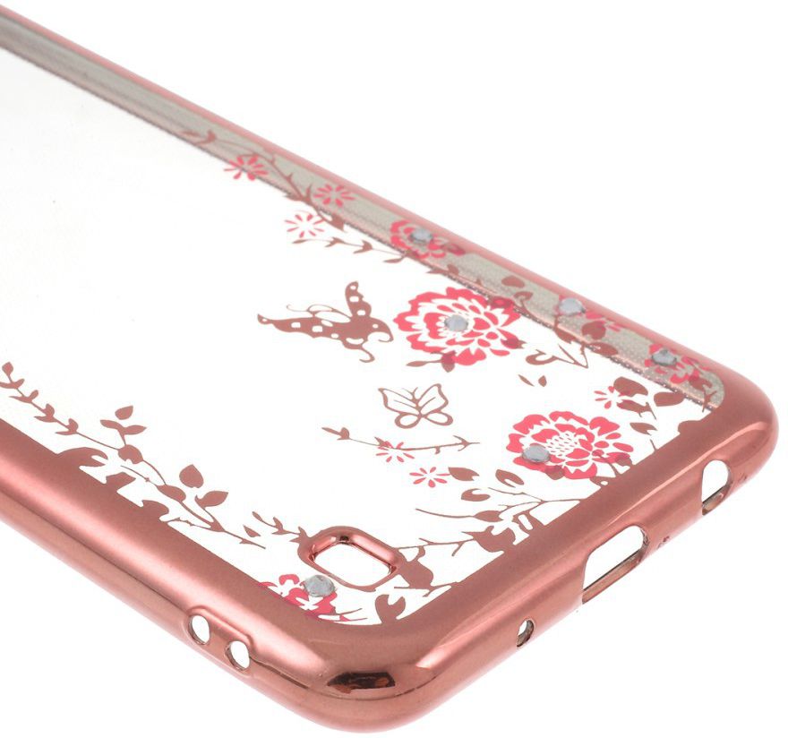 Transparante Samsung Galaxy A10 Hoesje met Bloem Print afbeelding 5