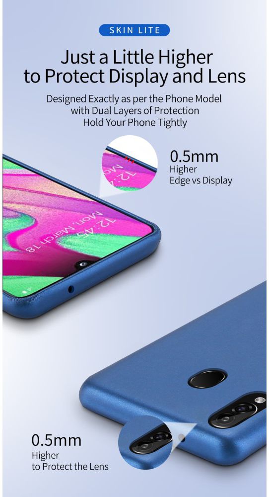 Dux Ducis Skin Lite Kunstleren Coating Hoesje Samsung Galaxy A40 Zwart afbeelding 13