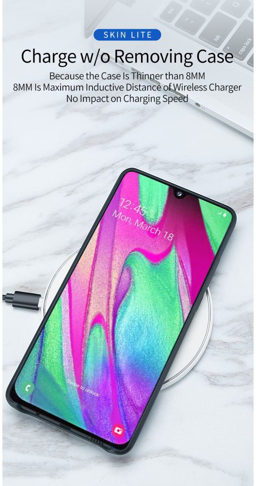 Dux Ducis Skin Lite Kunstleren Coating Hoesje Samsung Galaxy A40 Zwart afbeelding 17