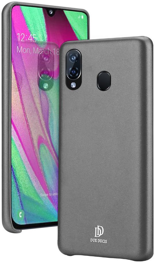 Dux Ducis Skin Lite Kunstleren Coating Hoesje Samsung Galaxy A40 Zwart afbeelding 2