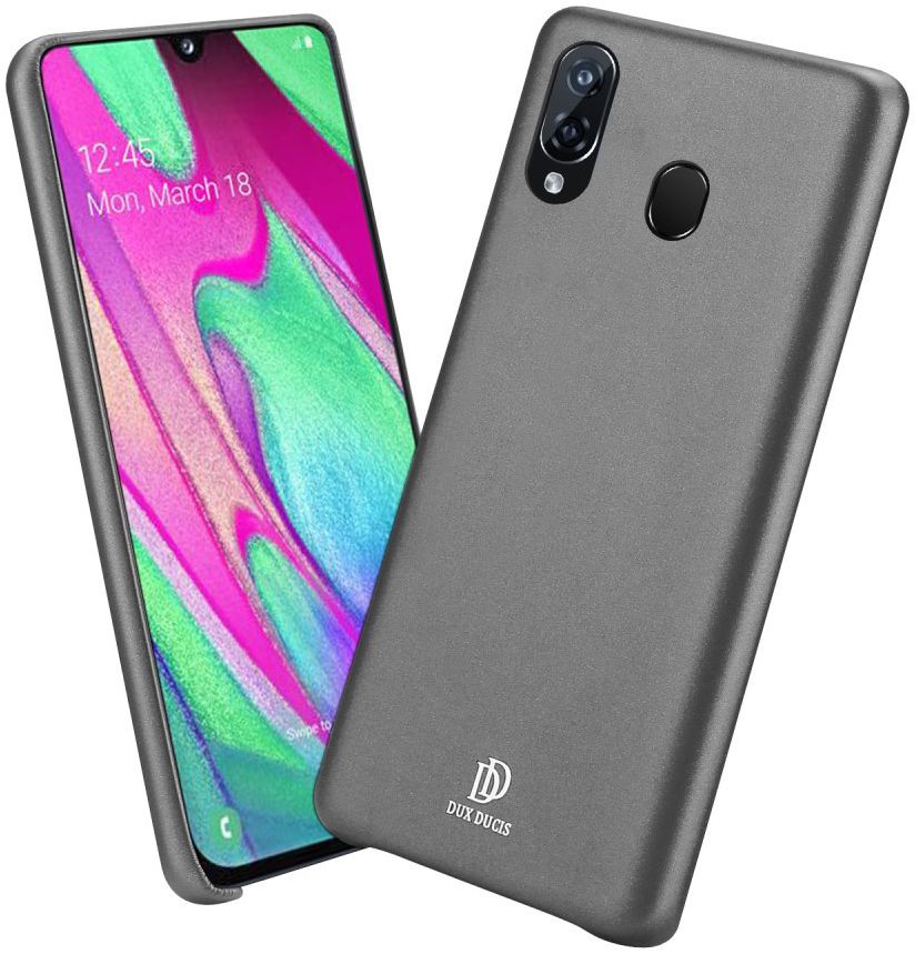 Dux Ducis Skin Lite Kunstleren Coating Hoesje Samsung Galaxy A40 Zwart afbeelding 4