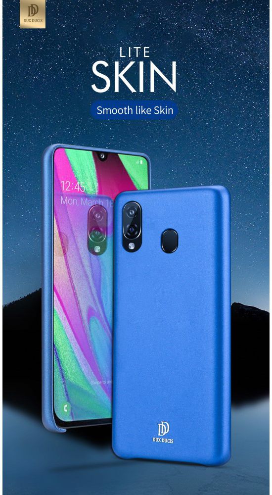Dux Ducis Skin Lite Kunstleren Coating Hoesje Samsung Galaxy A40 Zwart afbeelding 7