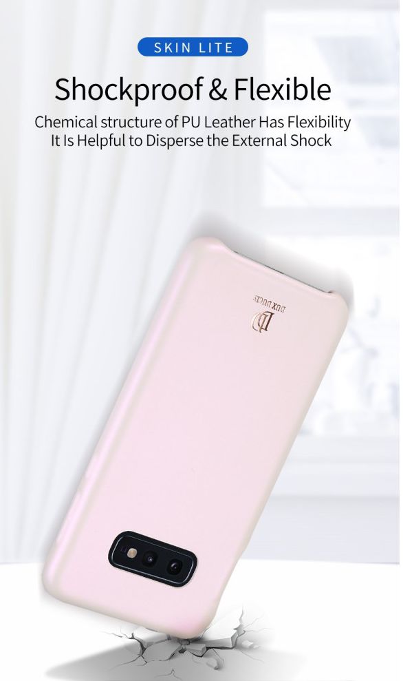 Dux Ducis Skin Lite Kunstleren Coating Hoesje Galaxy S10E Zwart afbeelding 15