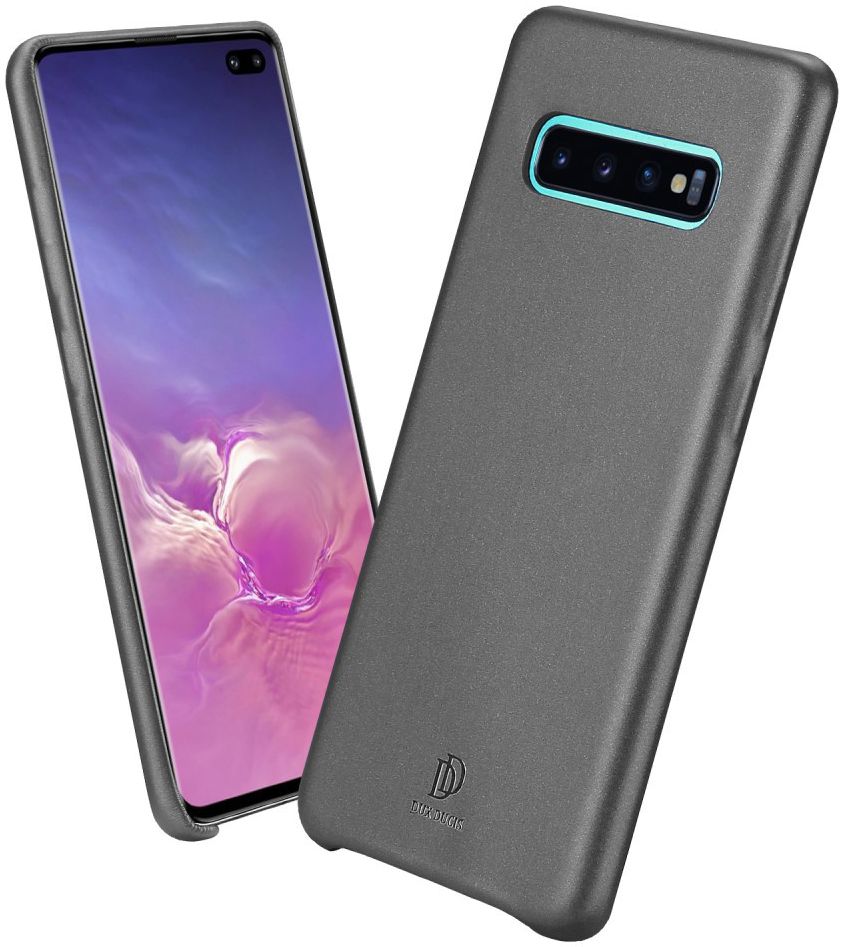Dux Ducis Skin Lite Kunstleren Coating Hoesje Galaxy S10 Plus Zwart afbeelding 2