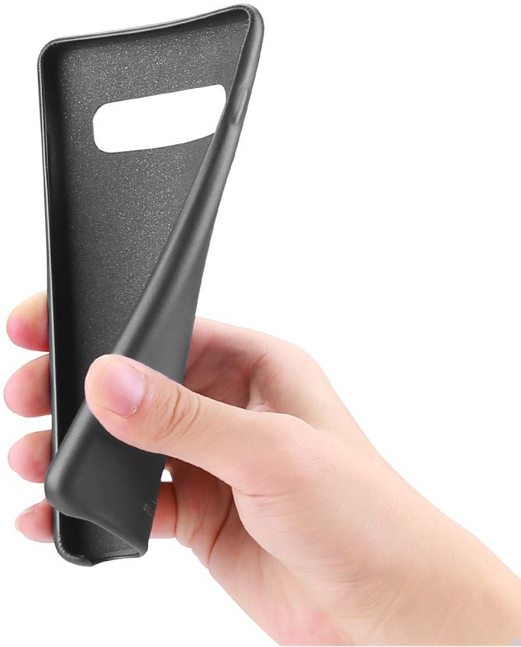 Dux Ducis Skin Lite Kunstleren Coating Hoesje Galaxy S10 Plus Zwart afbeelding 4