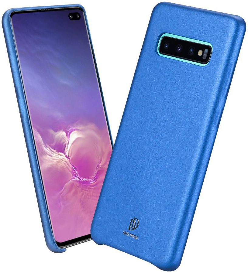 Dux Ducis Skin Lite Kunstleren Coating Hoesje Galaxy S10 Plus Blauw afbeelding 2