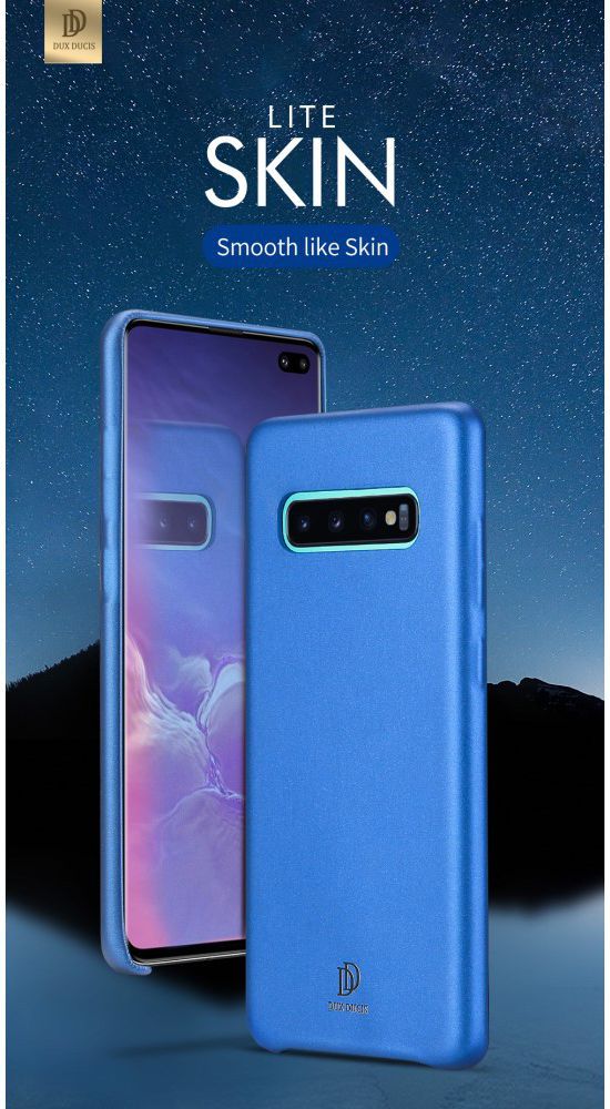 Dux Ducis Skin Lite Kunstleren Coating Hoesje Galaxy S10 Plus Blauw afbeelding 6