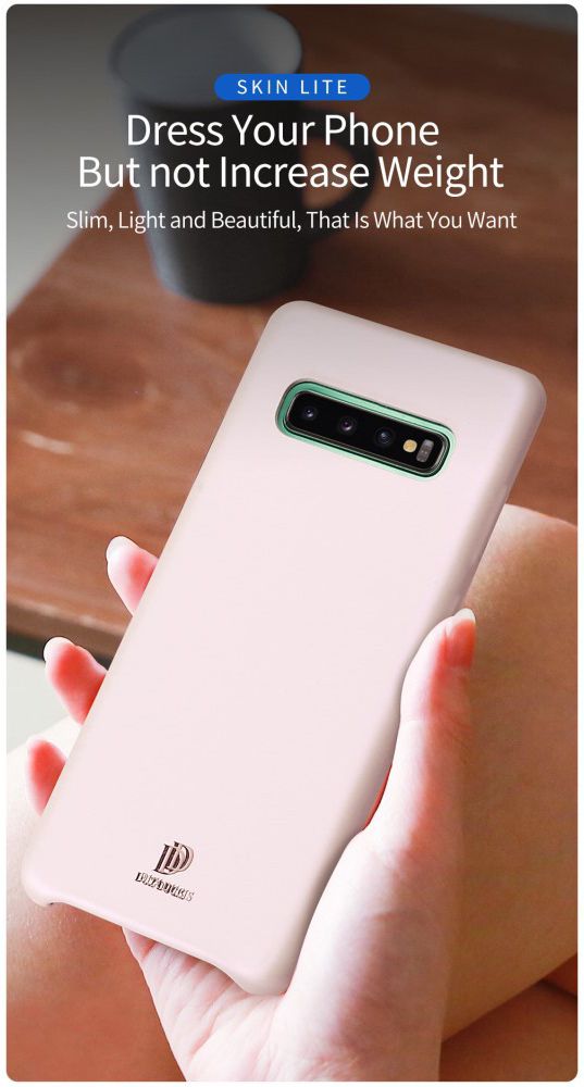 Dux Ducis Skin Lite Kunstleren Coating Hoesje Galaxy S10 Plus Blauw afbeelding 9