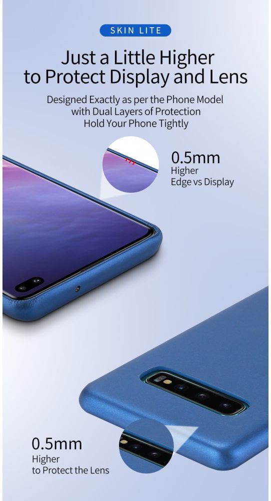 Dux Ducis Skin Lite Kunstleren Coating Hoesje Galaxy S10 Plus Blauw afbeelding 12